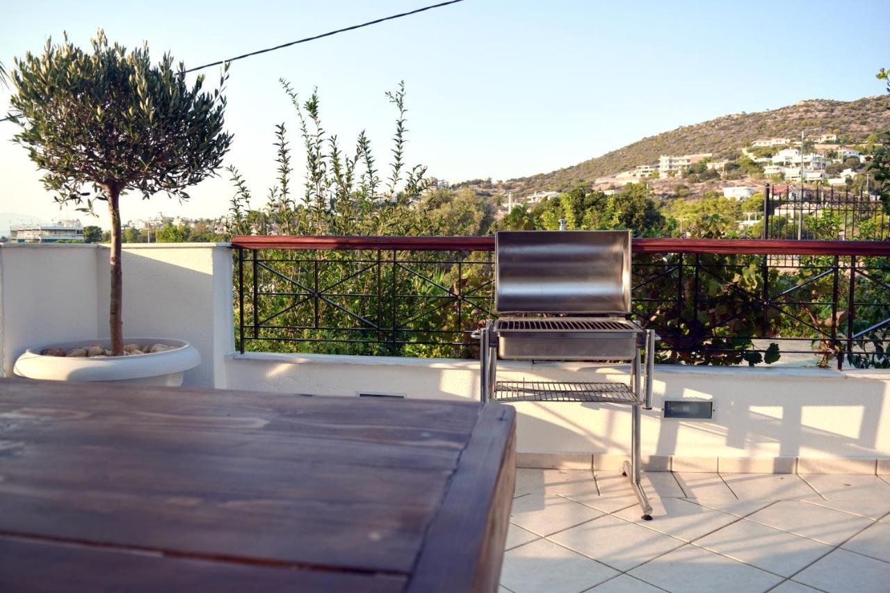 Luxury Seaview Apartment By The Sea Saronida Exteriér fotografie